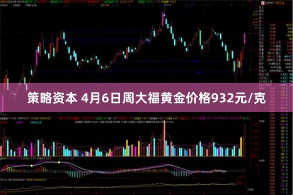 策略资本 4月6日周大福黄金价格932元/克